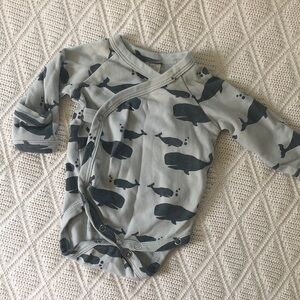Kate Quinn Baby 0-3m Onsie Blue Whale Organic Cotton